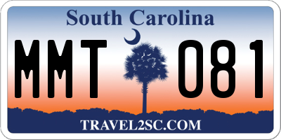SC license plate MMT081