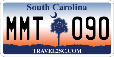 SC license plate MMT090