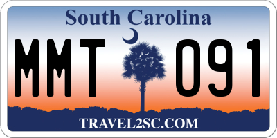SC license plate MMT091