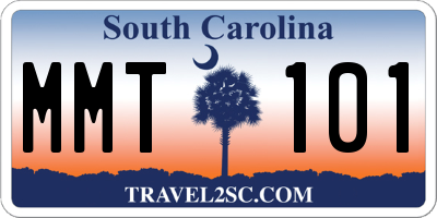 SC license plate MMT101
