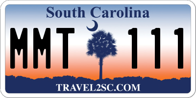 SC license plate MMT111
