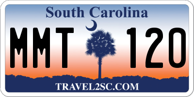 SC license plate MMT120