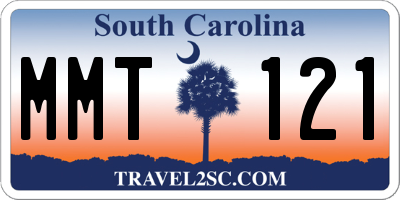 SC license plate MMT121