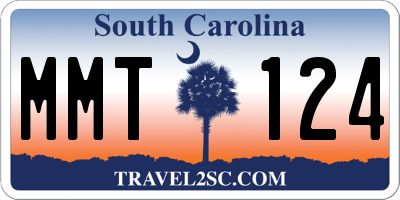 SC license plate MMT124