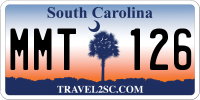 SC license plate MMT126