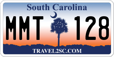 SC license plate MMT128