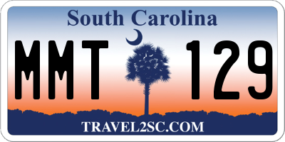 SC license plate MMT129