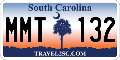 SC license plate MMT132