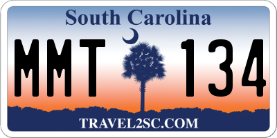 SC license plate MMT134