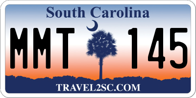 SC license plate MMT145