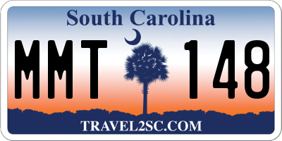 SC license plate MMT148