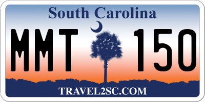 SC license plate MMT150