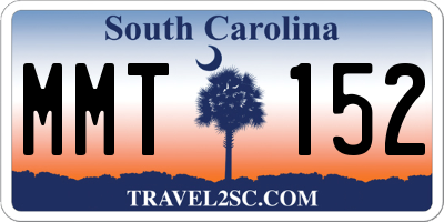 SC license plate MMT152