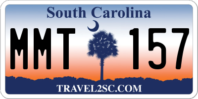 SC license plate MMT157