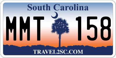 SC license plate MMT158