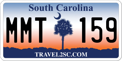 SC license plate MMT159