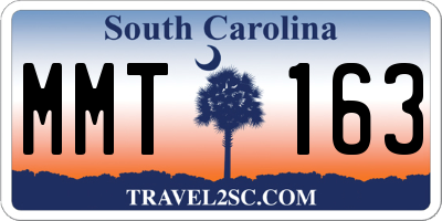 SC license plate MMT163