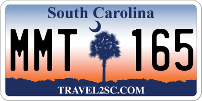 SC license plate MMT165