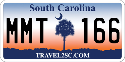 SC license plate MMT166