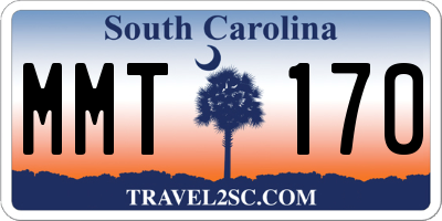 SC license plate MMT170