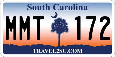 SC license plate MMT172