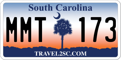SC license plate MMT173
