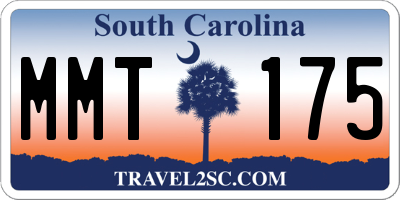 SC license plate MMT175