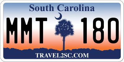 SC license plate MMT180