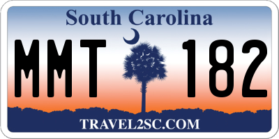 SC license plate MMT182