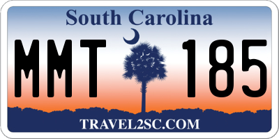 SC license plate MMT185