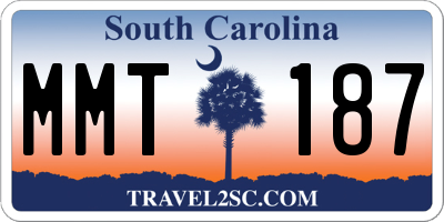SC license plate MMT187