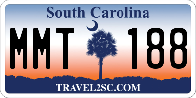SC license plate MMT188