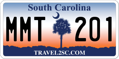 SC license plate MMT201