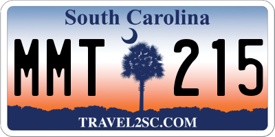 SC license plate MMT215
