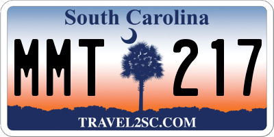 SC license plate MMT217