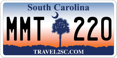 SC license plate MMT220