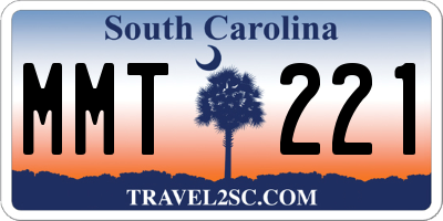 SC license plate MMT221