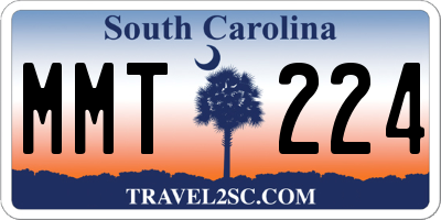 SC license plate MMT224
