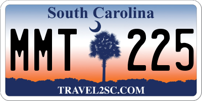 SC license plate MMT225