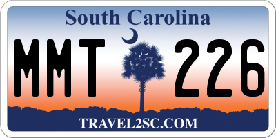 SC license plate MMT226