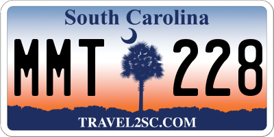 SC license plate MMT228