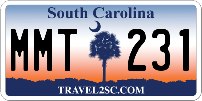 SC license plate MMT231