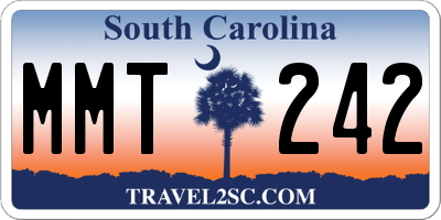 SC license plate MMT242