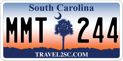 SC license plate MMT244