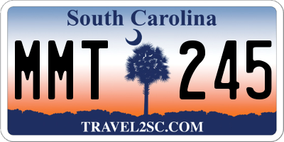 SC license plate MMT245