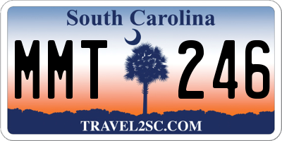 SC license plate MMT246