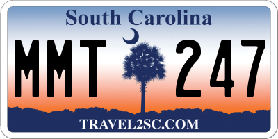 SC license plate MMT247