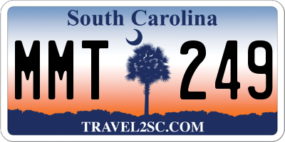 SC license plate MMT249