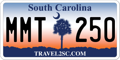 SC license plate MMT250