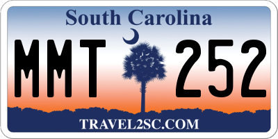 SC license plate MMT252